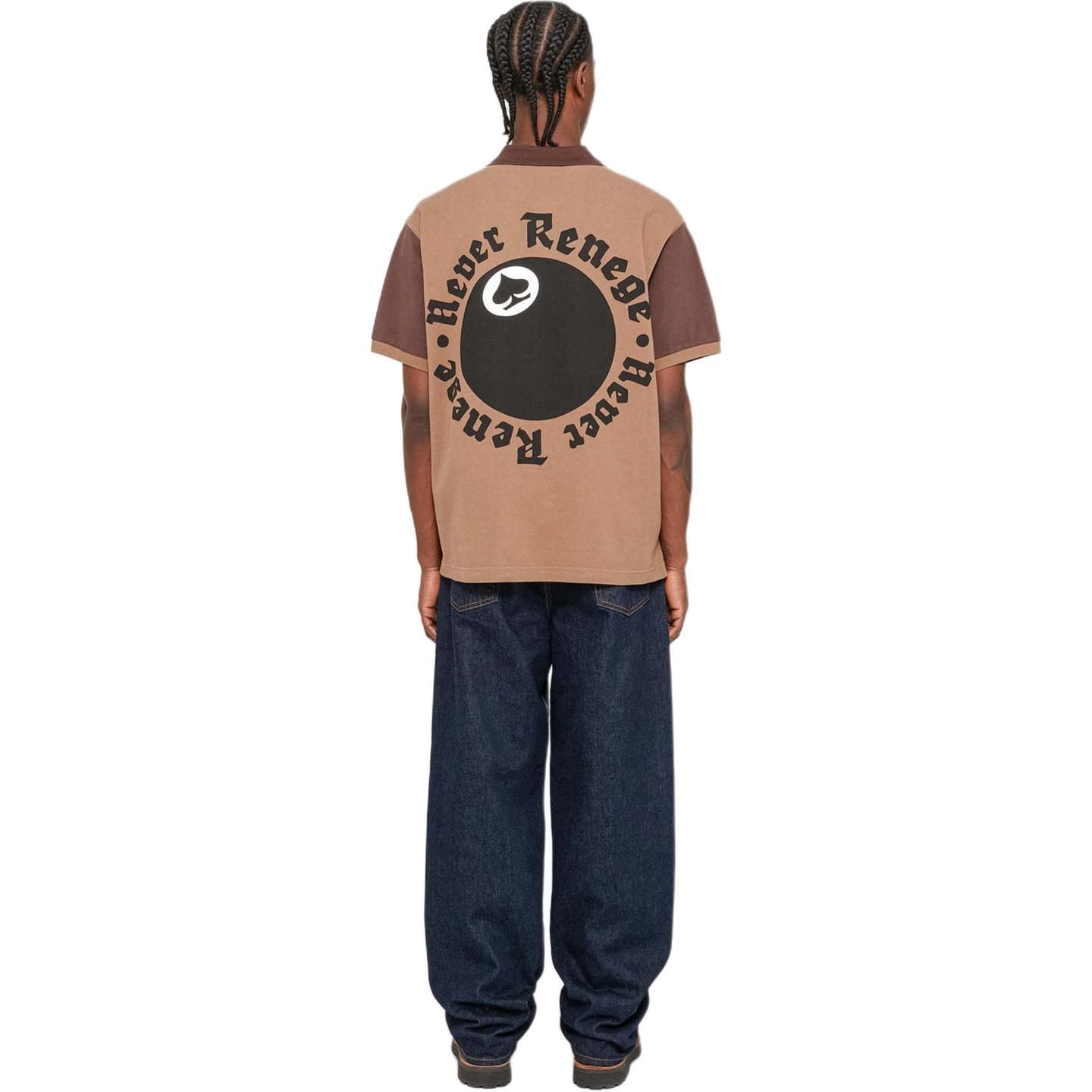 Stussy x Denim Tears SS25 Brown Polo