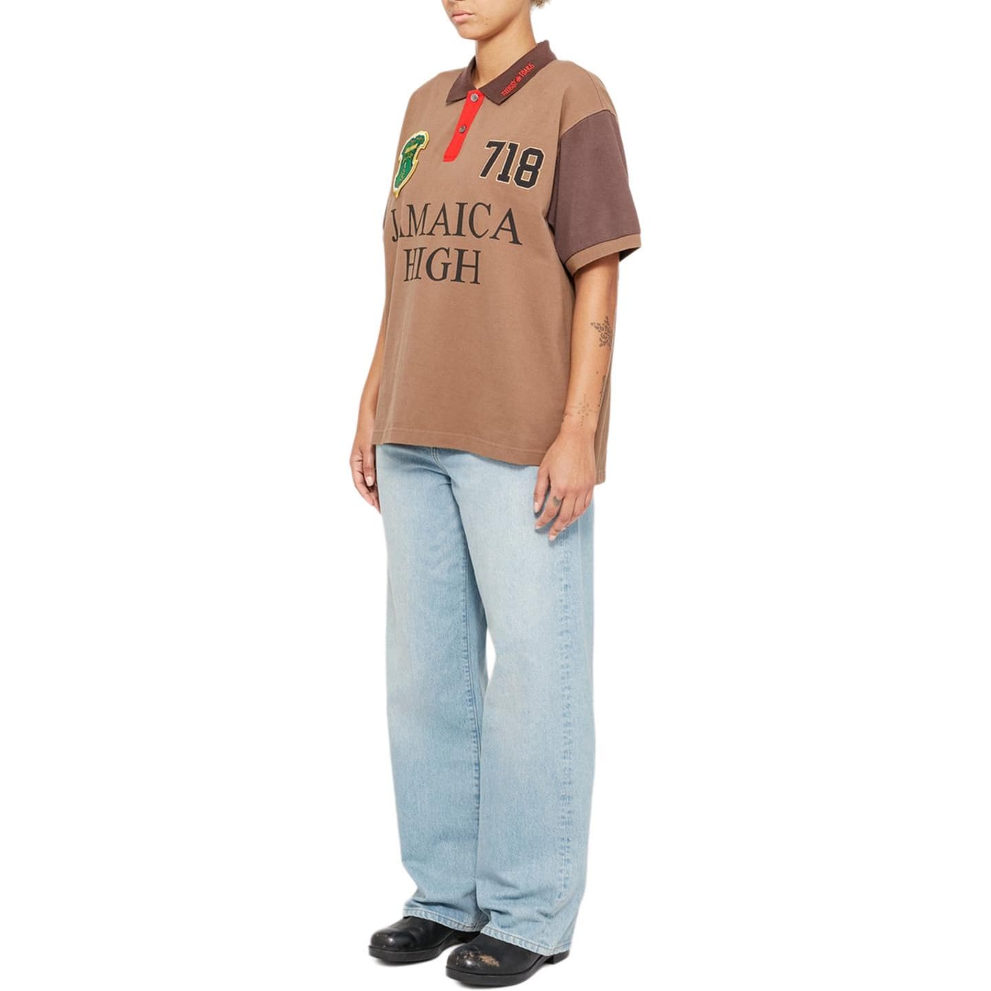 Stussy x Denim Tears SS25 Brown Polo