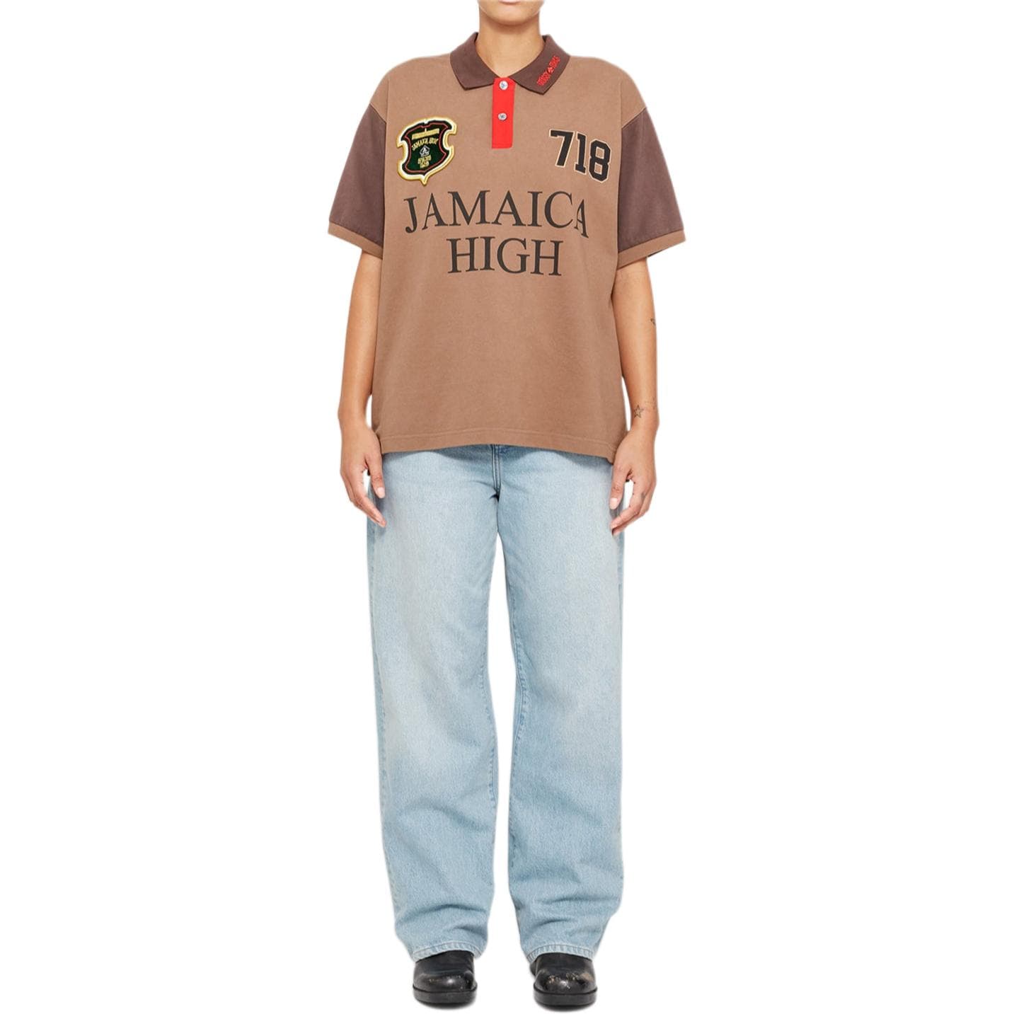 Stussy x Denim Tears SS25 Brown Polo