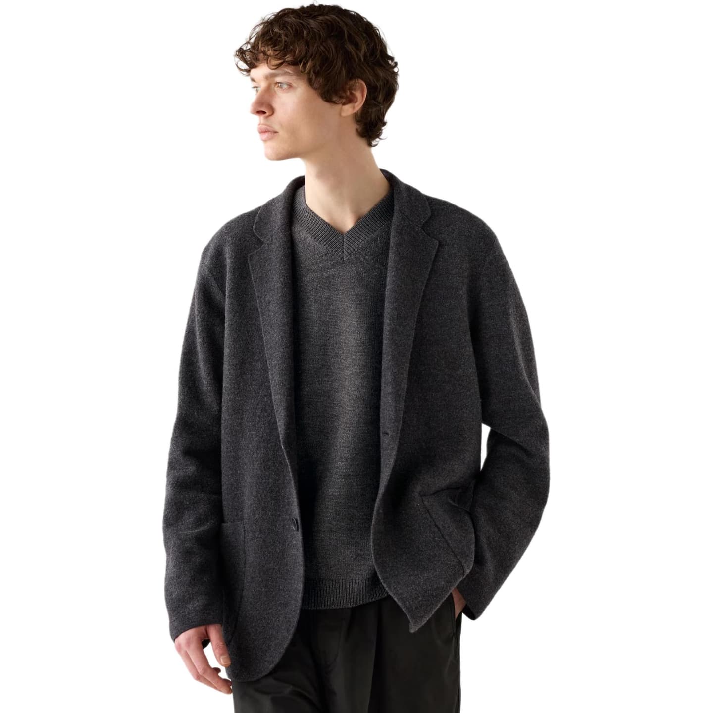 UNIQLO x Clare Waight Keller FW24 Knit Jacket Deep Gray