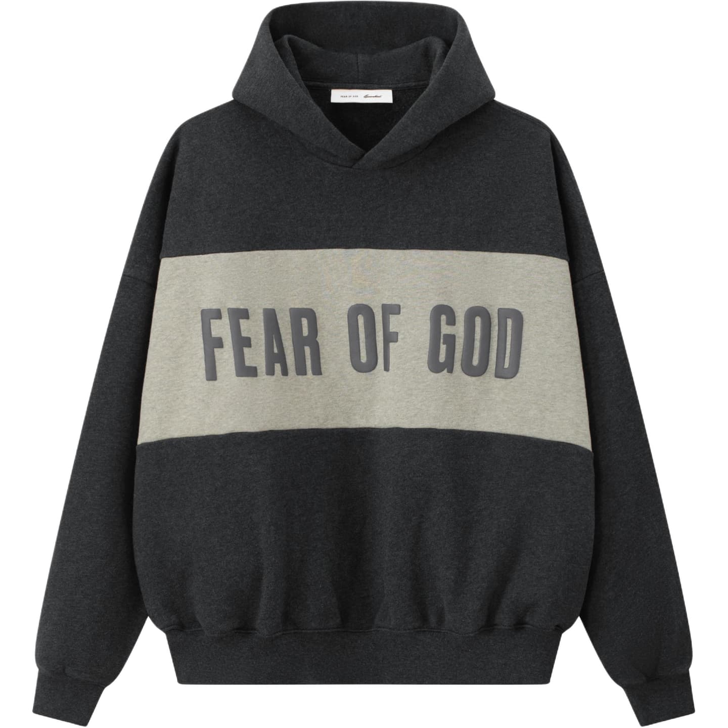Essentials SS26 CROPPED RELAXED PANELLED HOODIE