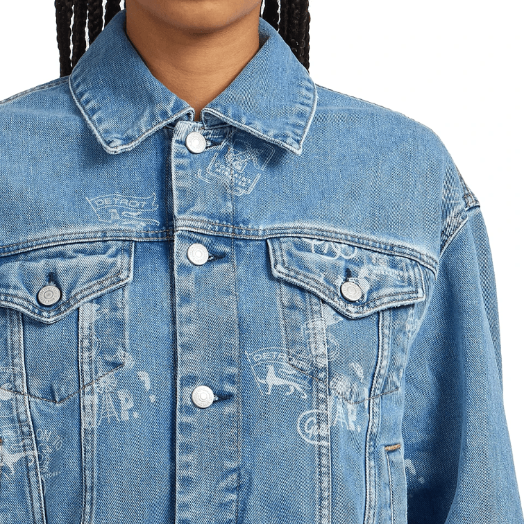 Carhartt WIP Letter Print Collar Jacket