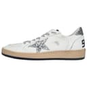 Golden Goose Ball Star White Silver