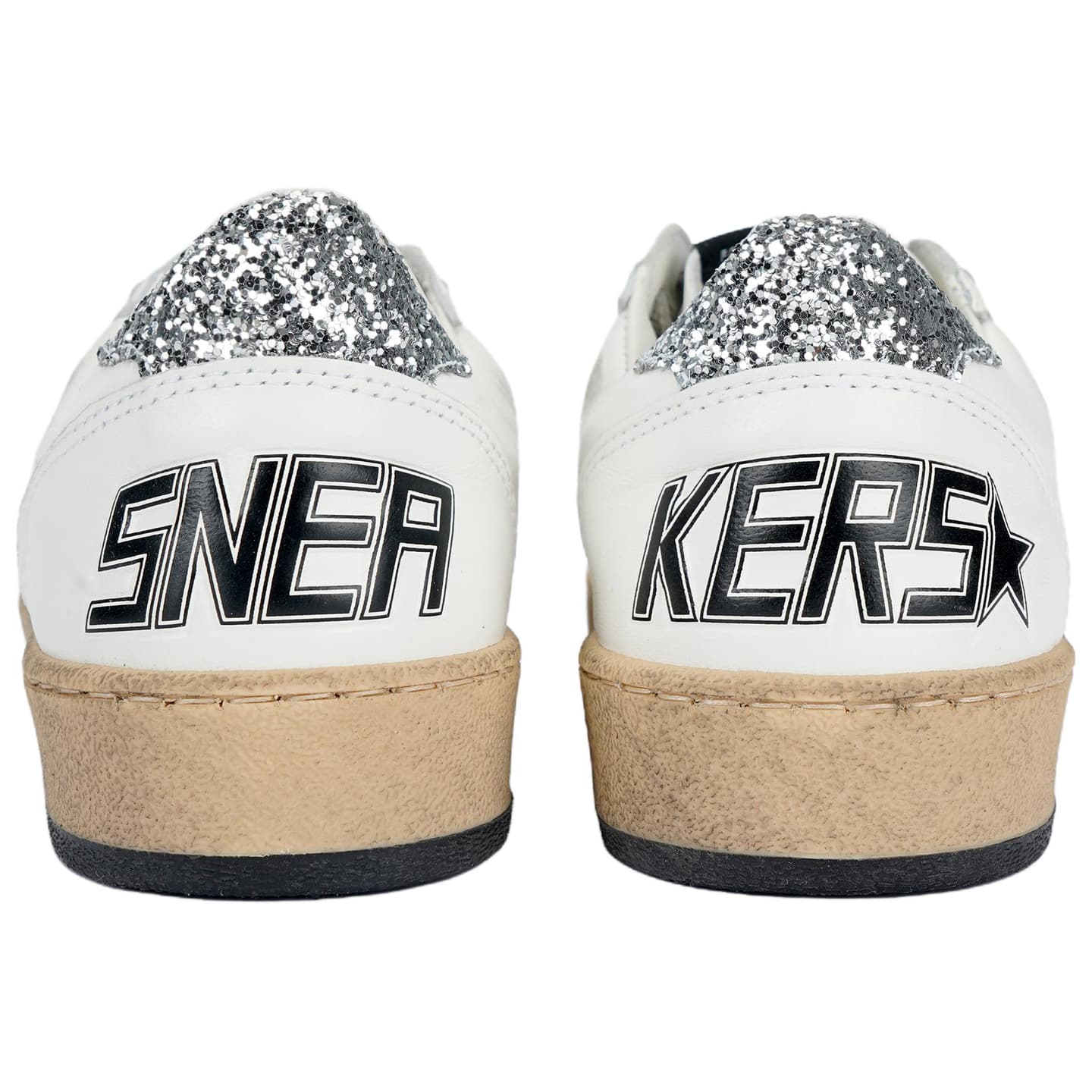 Golden Goose Ball Star White Silver