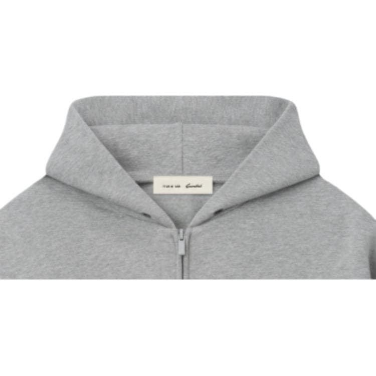 Essentials SS26 SIGNATURE CLASSIC FULL ZIP HOODIE CONCRETE HEATHERDARK