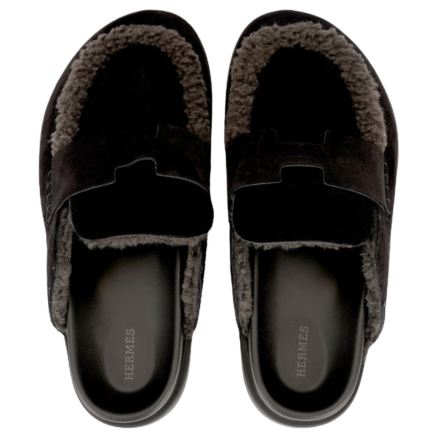 Hermes Go Slippers Black