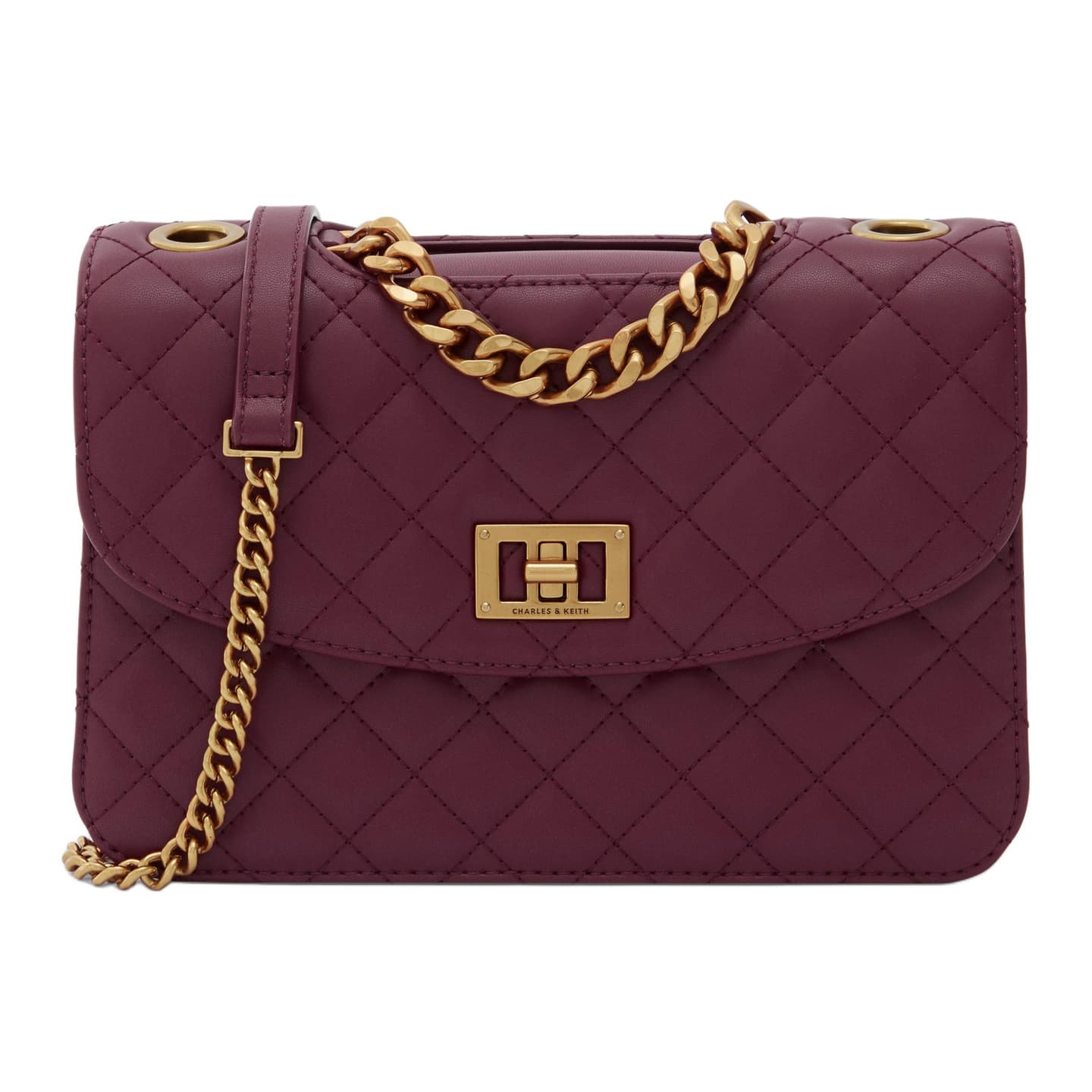 Charles & Keith Quilted Chain Bag