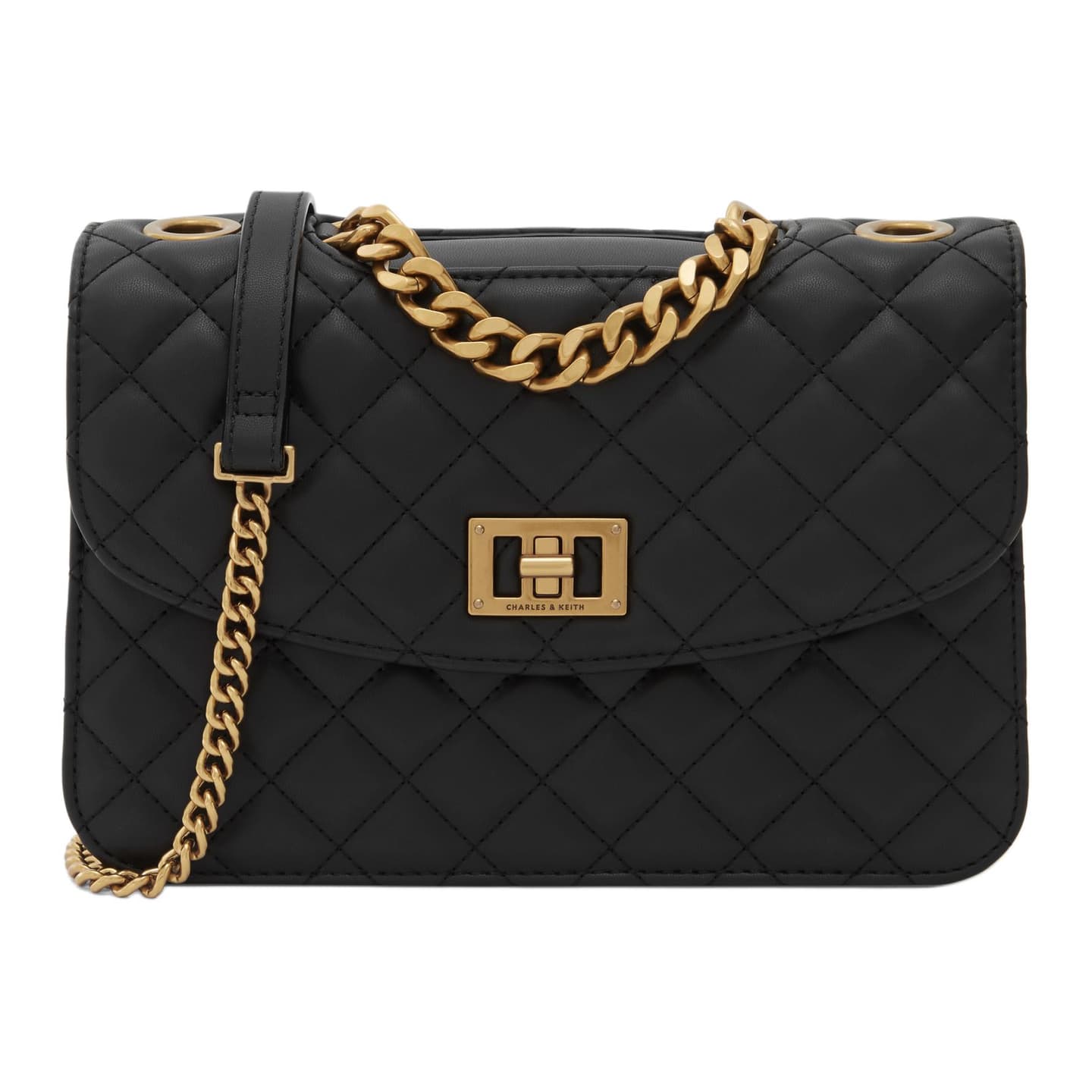 Charles & Keith Quilted Chain Bag