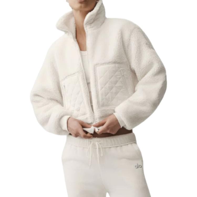 Alo Yoga Sherpa Edge Bomber Ivory