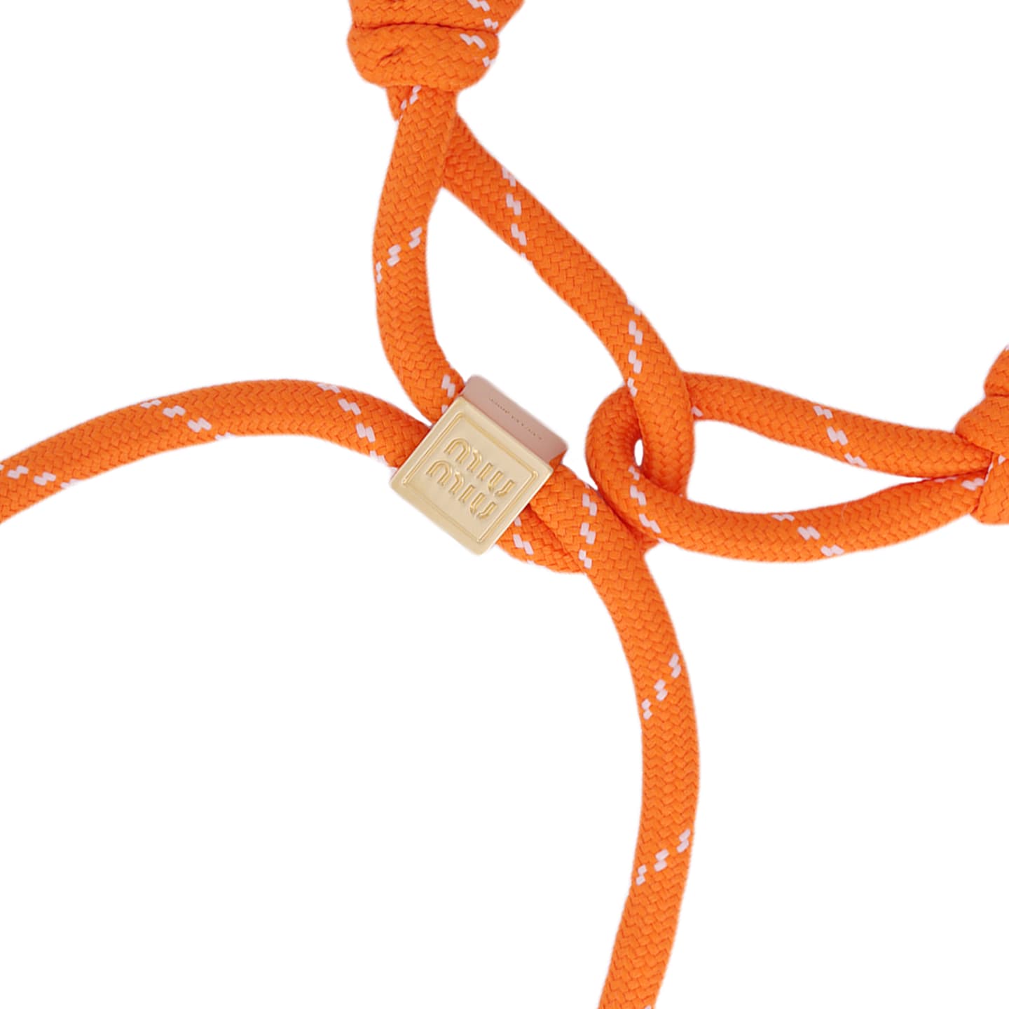 Miu Miu Logo Metal Bracelet Orange