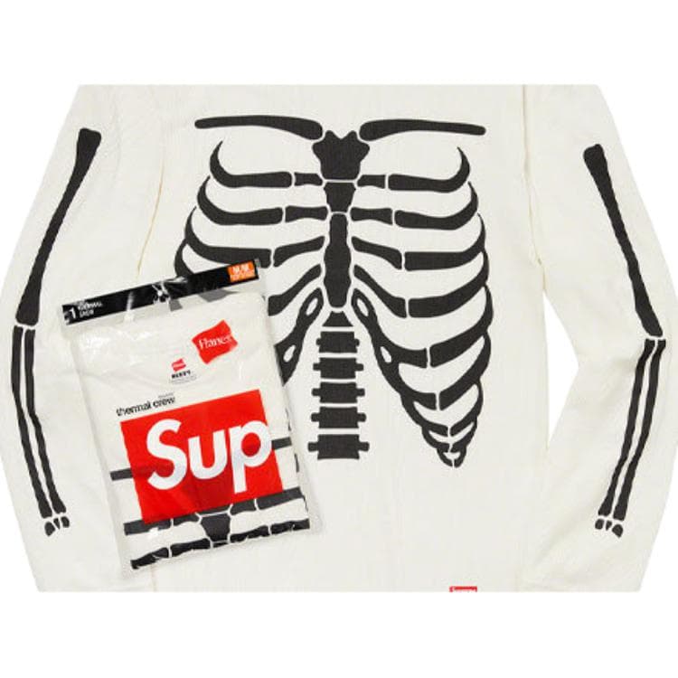 Supreme x Hanes x Bones Thermal Crew