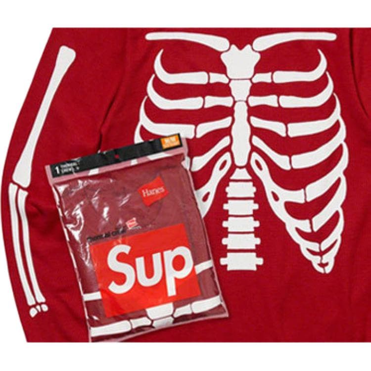 Supreme x Hanes x Bones Thermal Crew