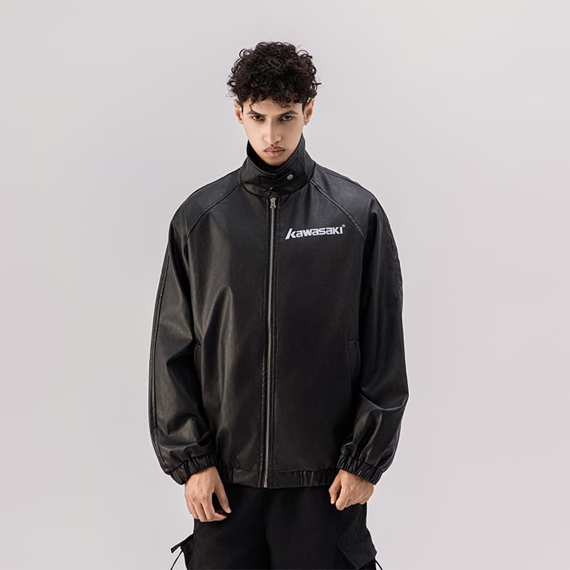Kawasaki PU Leather Jacket