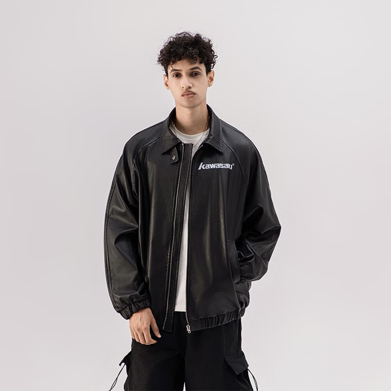 Kawasaki PU Leather Jacket