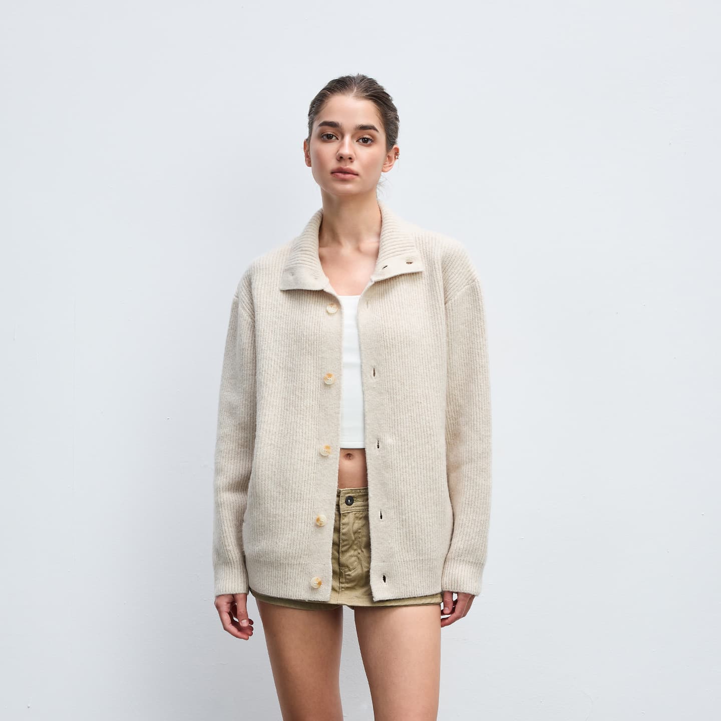 CHINISM Classic Stand Collar Cardigan