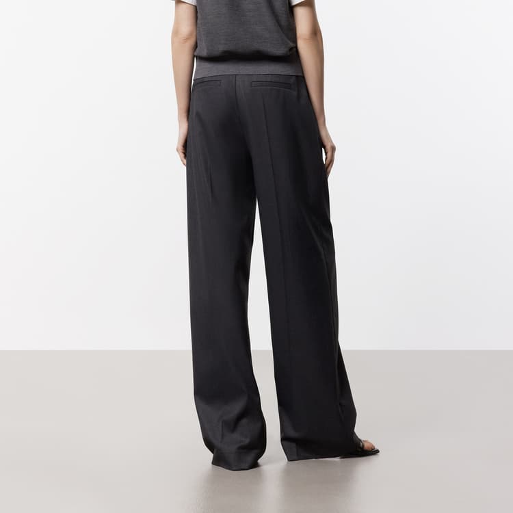 MOCO Pleated Casual Pants Deep Gray