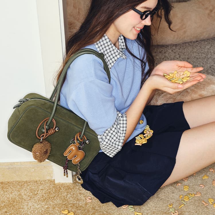 MUVA Handbag Olive Brown