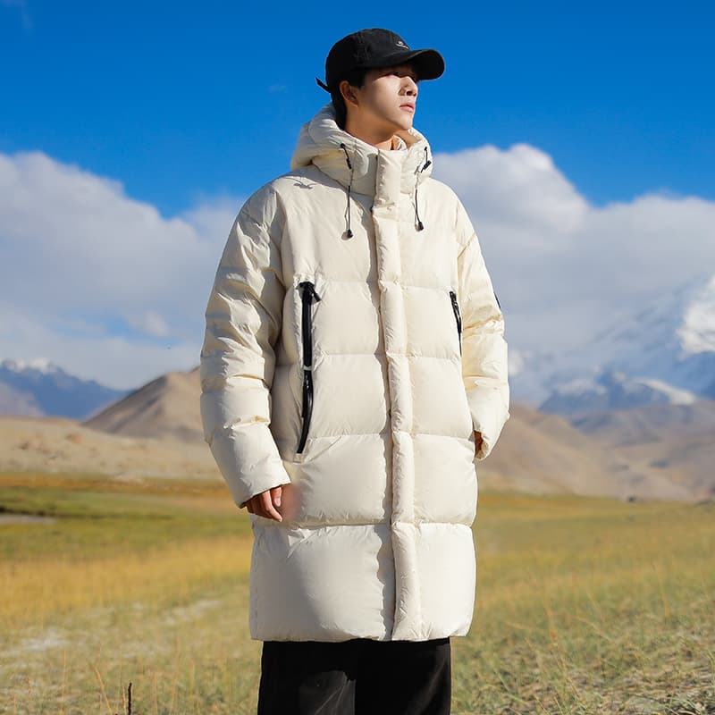 ROBINHOOD Basic Outdoor Hooded Down Jacket