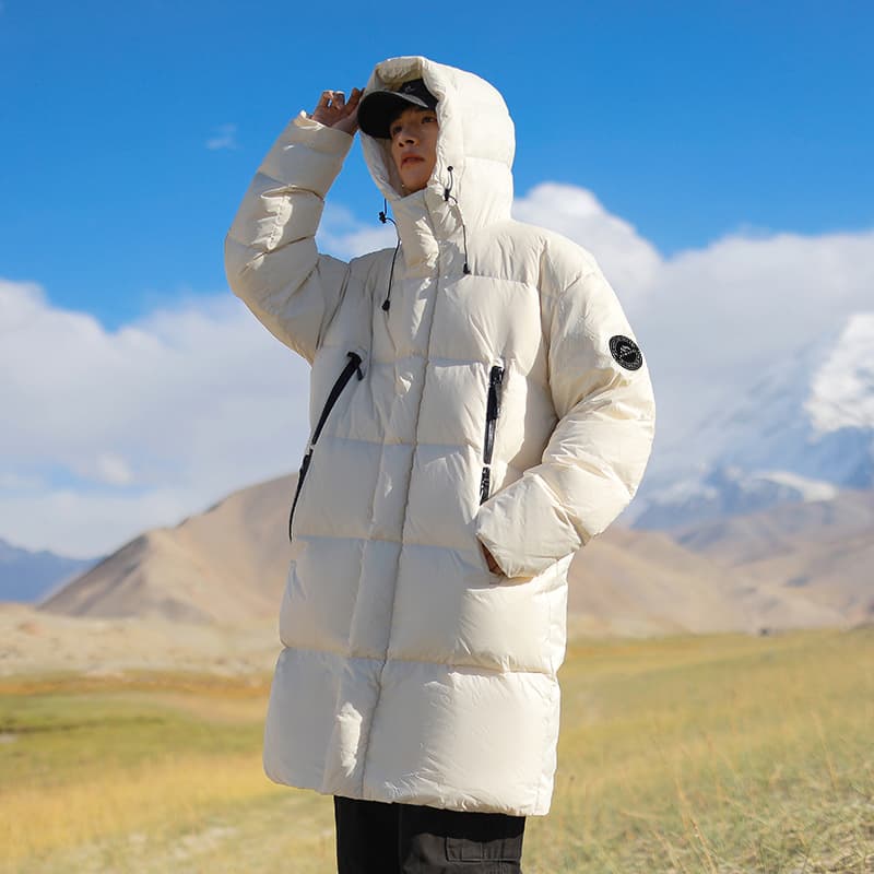 ROBINHOOD Basic Outdoor Hooded Down Jacket