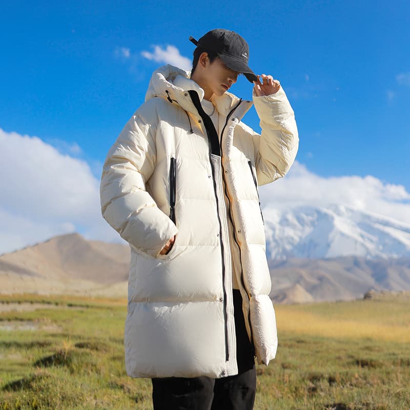 ROBINHOOD Basic Outdoor Hooded Down Jacket