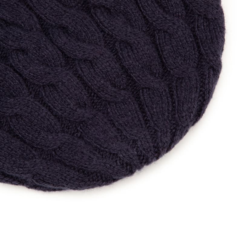 Tommy Hilfiger Wool Blend Cable Knit Beanie Navy