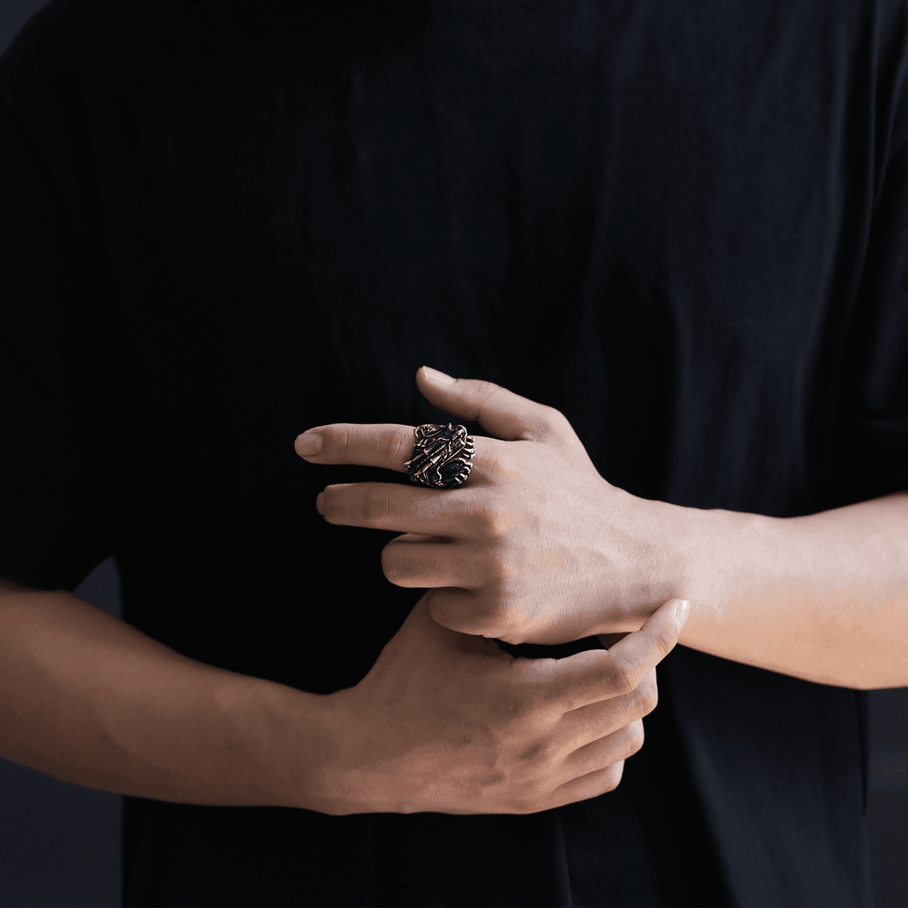 Yamagata Dragon Hollow Ring S925 Silver