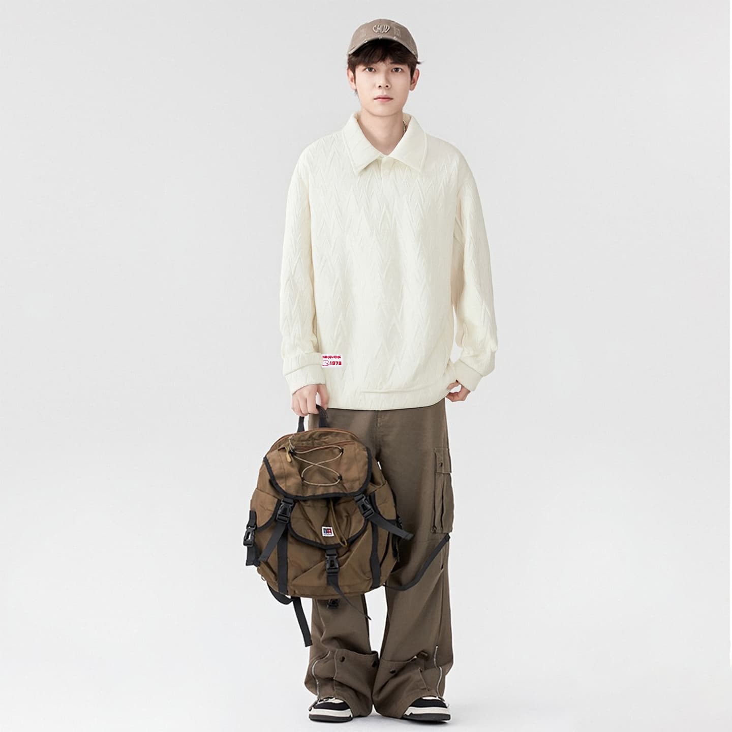 Dunhuang Museum Jacquard Polo Sweater