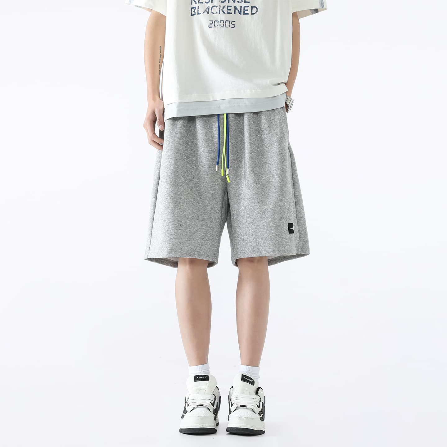 Dunhuang Museum Retro Colorblock Shorts