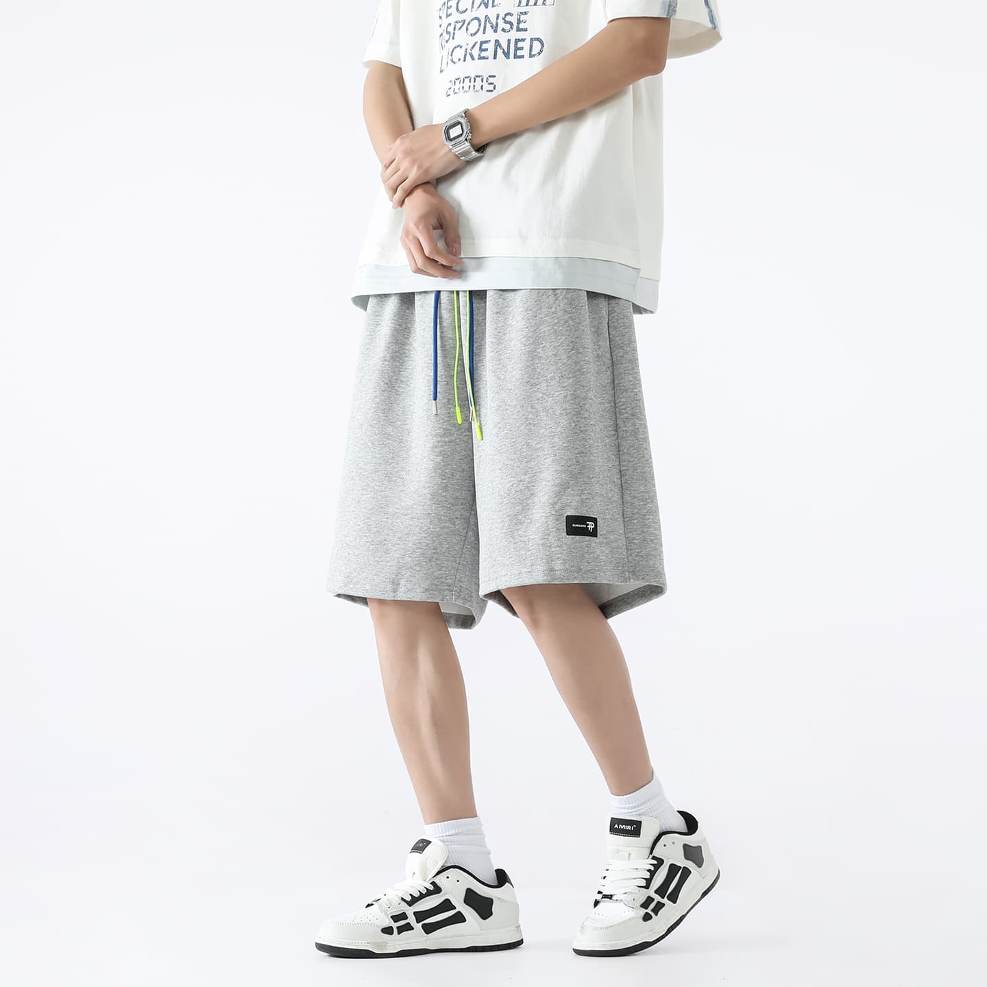 Dunhuang Museum Retro Colorblock Shorts