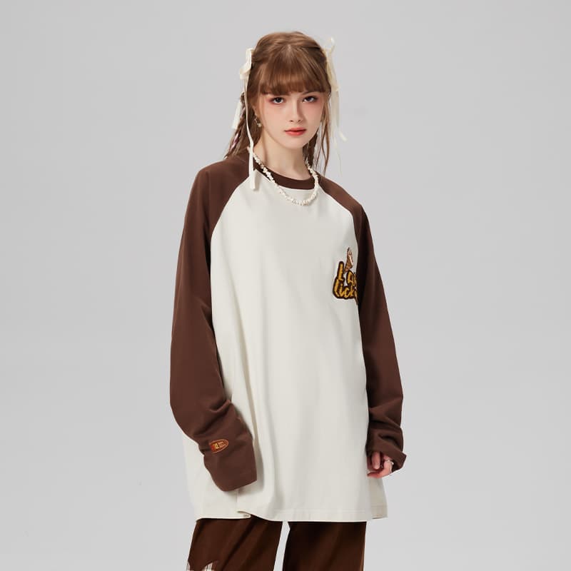 LAMLICKA Vintage Cartoon Embroidered Tee