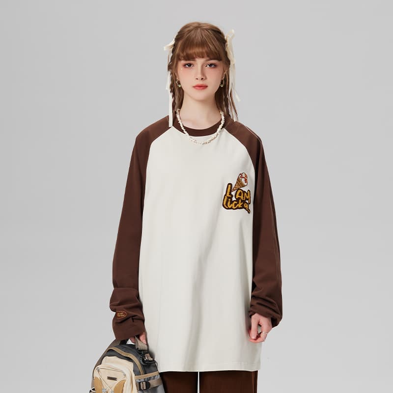 LAMLICKA Vintage Cartoon Embroidered Tee