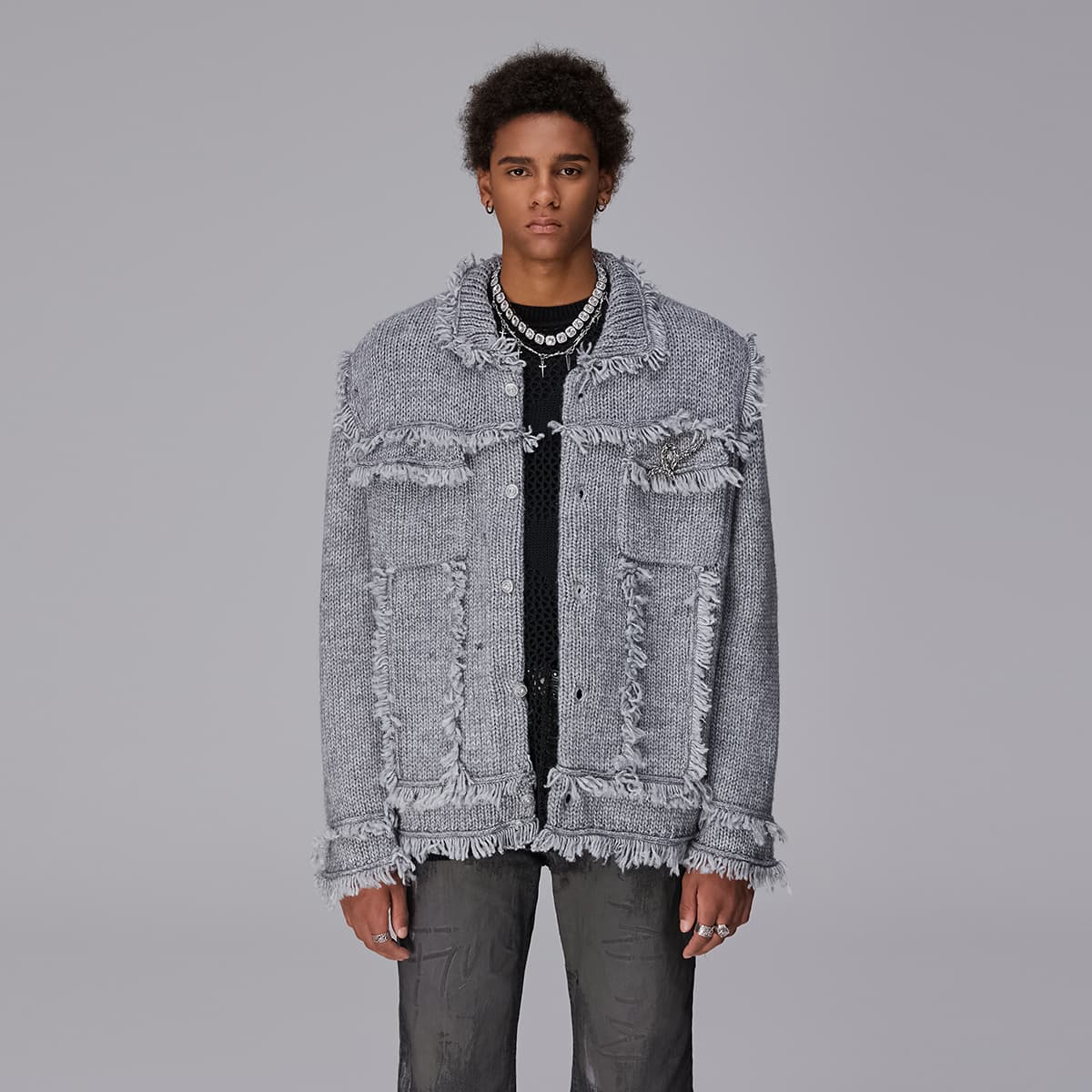 ROCAWEAR SS24 Rhinestone Tassel Cardigan