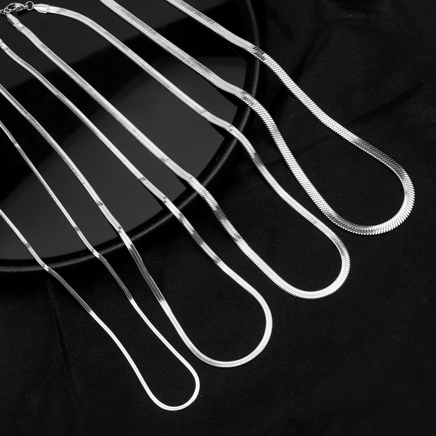 cooraree Blade Cuban Chain Necklace Silver