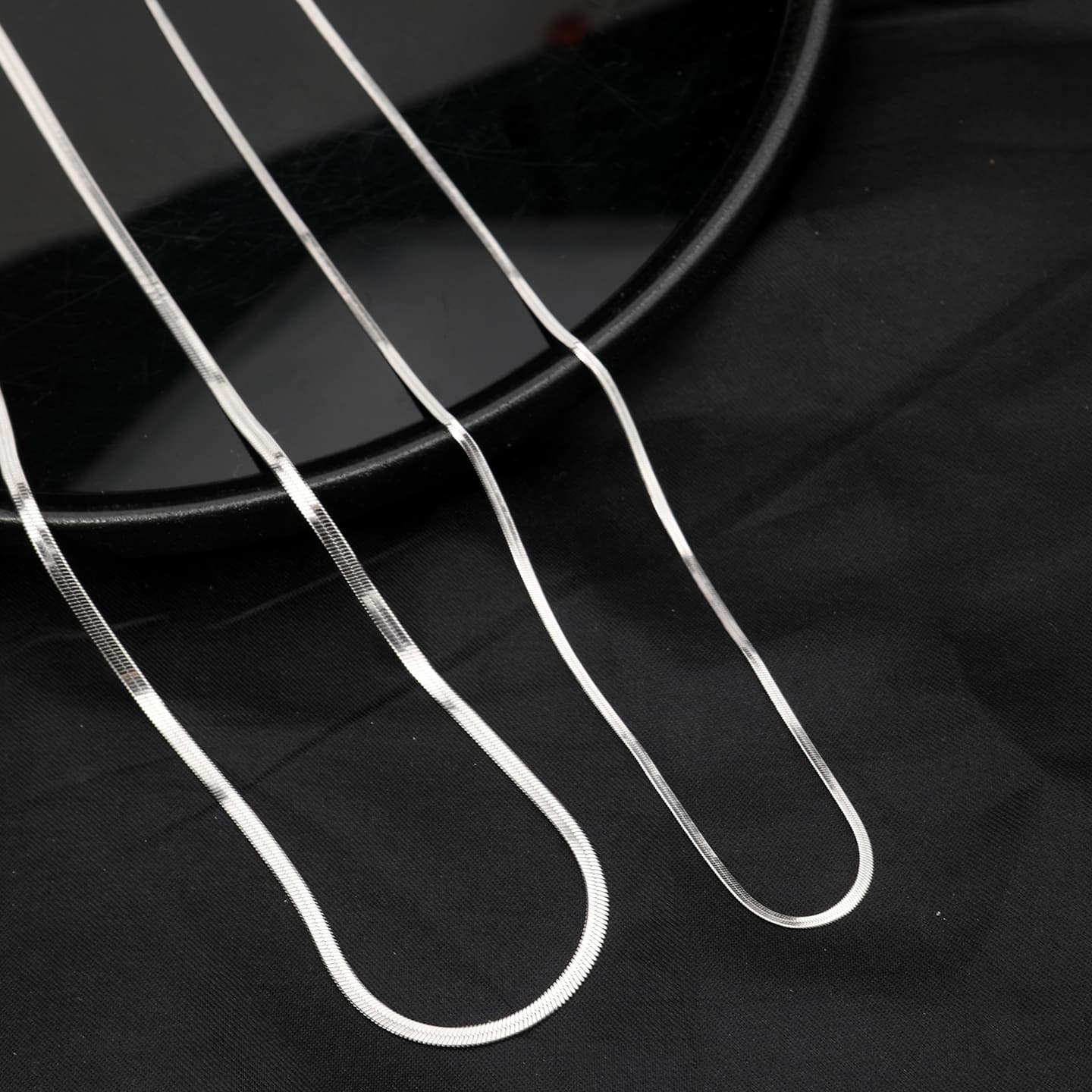 cooraree Blade Cuban Chain Necklace Silver