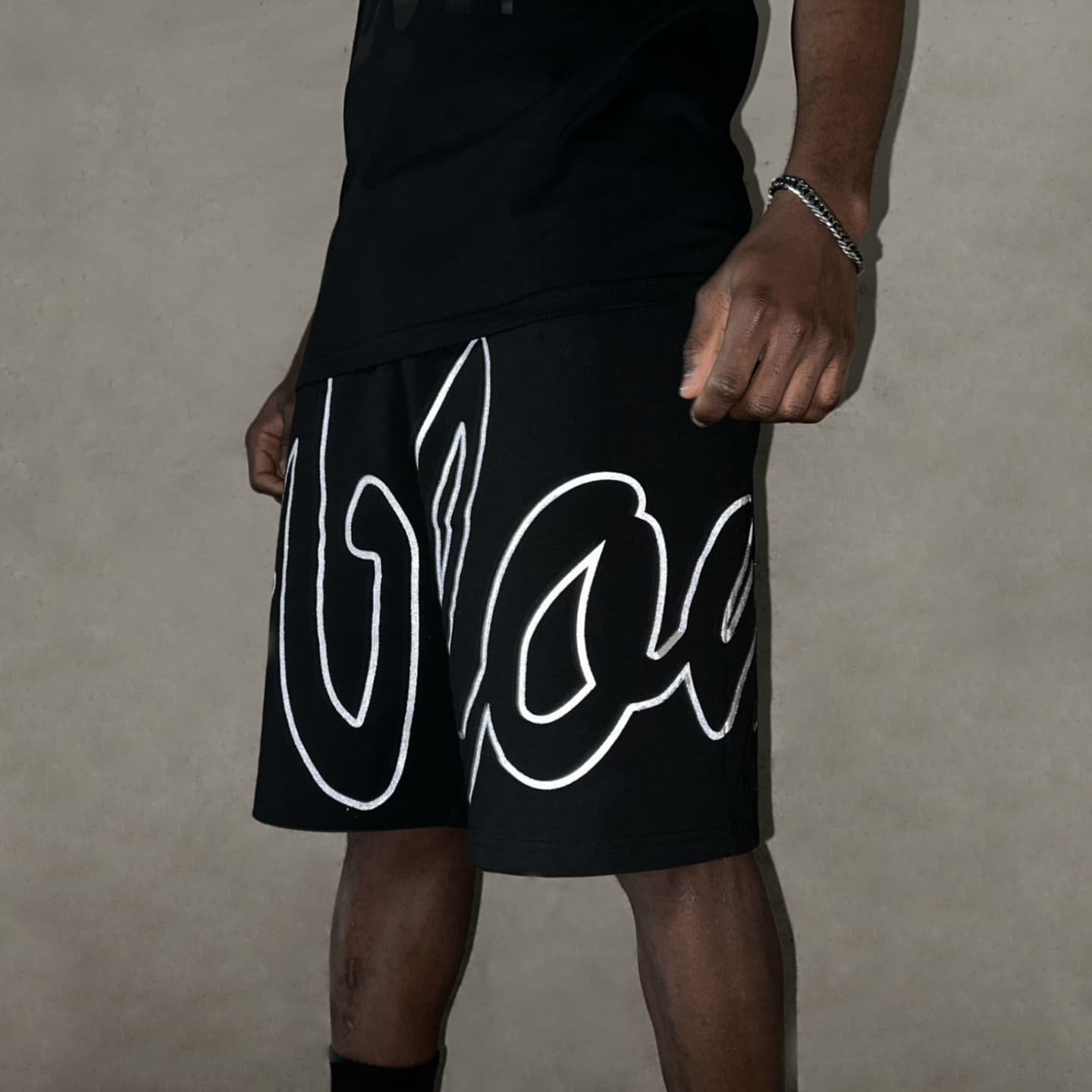VLONE 3M Reflective Logo Shorts