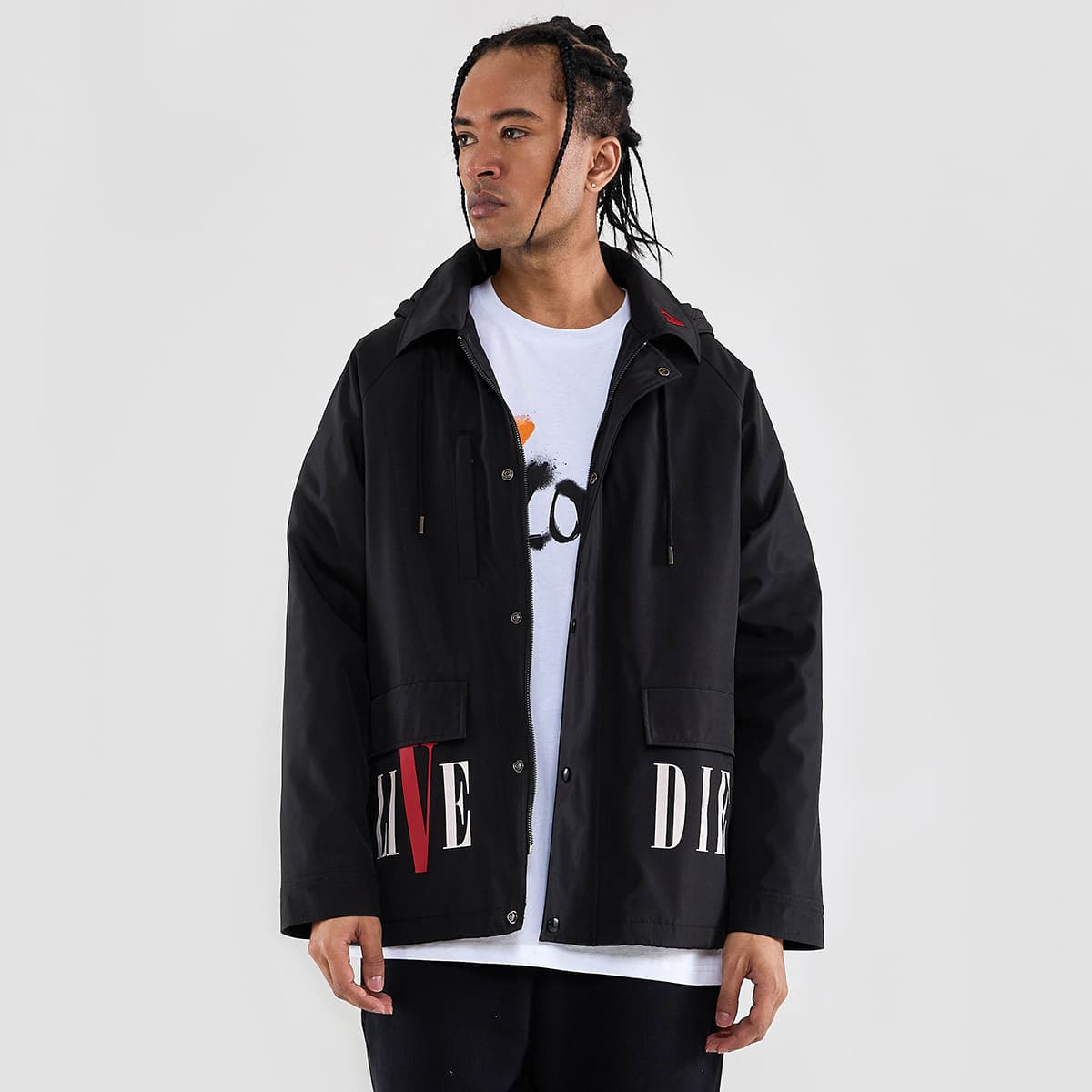 VLONE Embroidered Hoodie Black