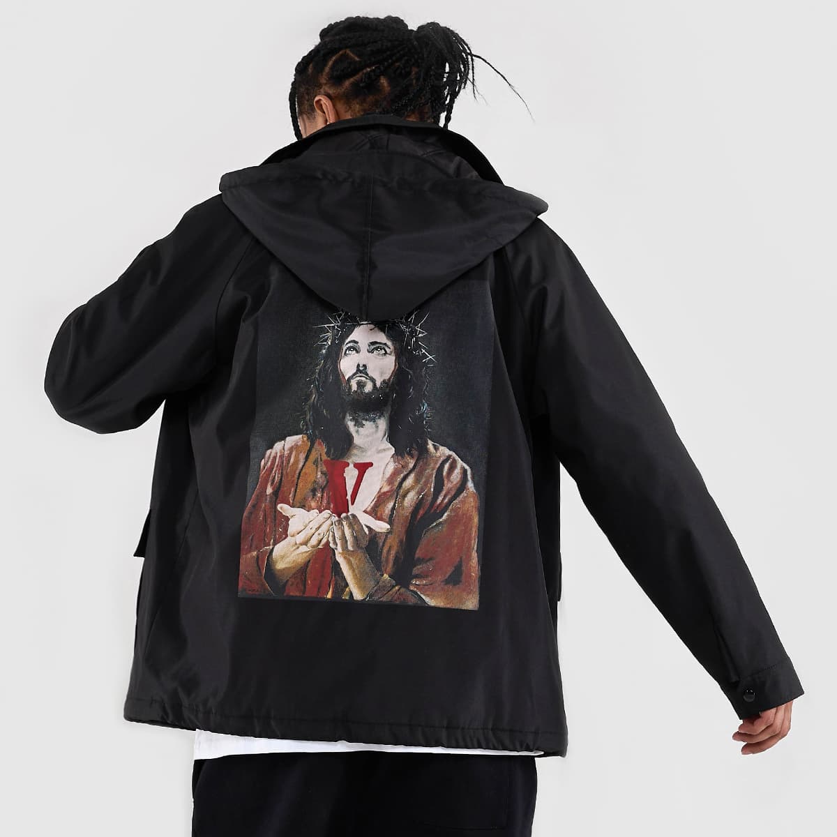 VLONE Embroidered Hoodie Black