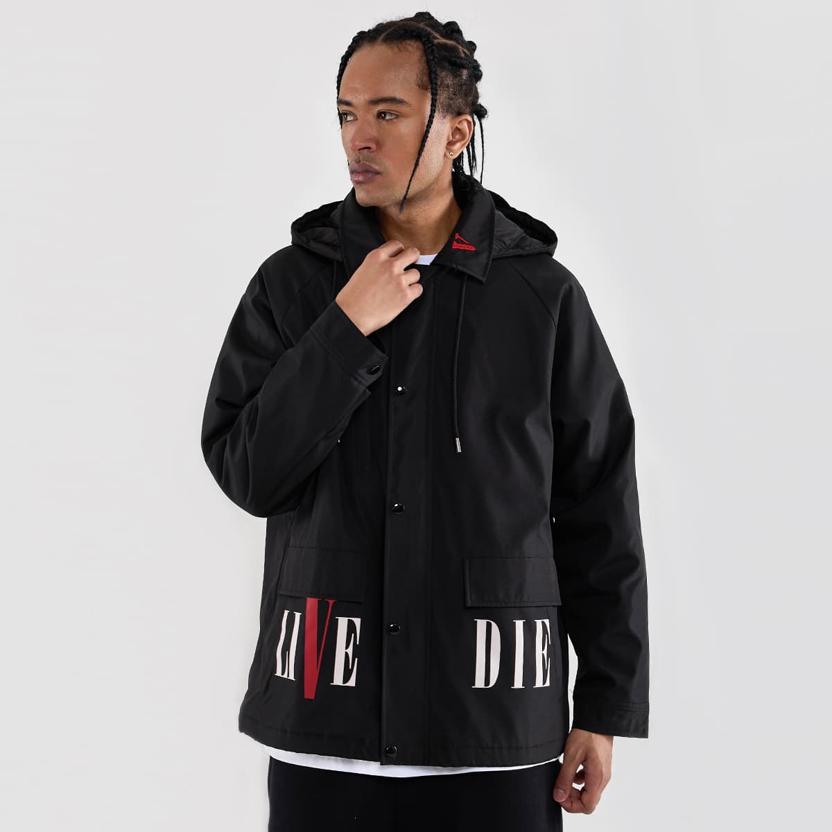 VLONE Embroidered Hoodie Black