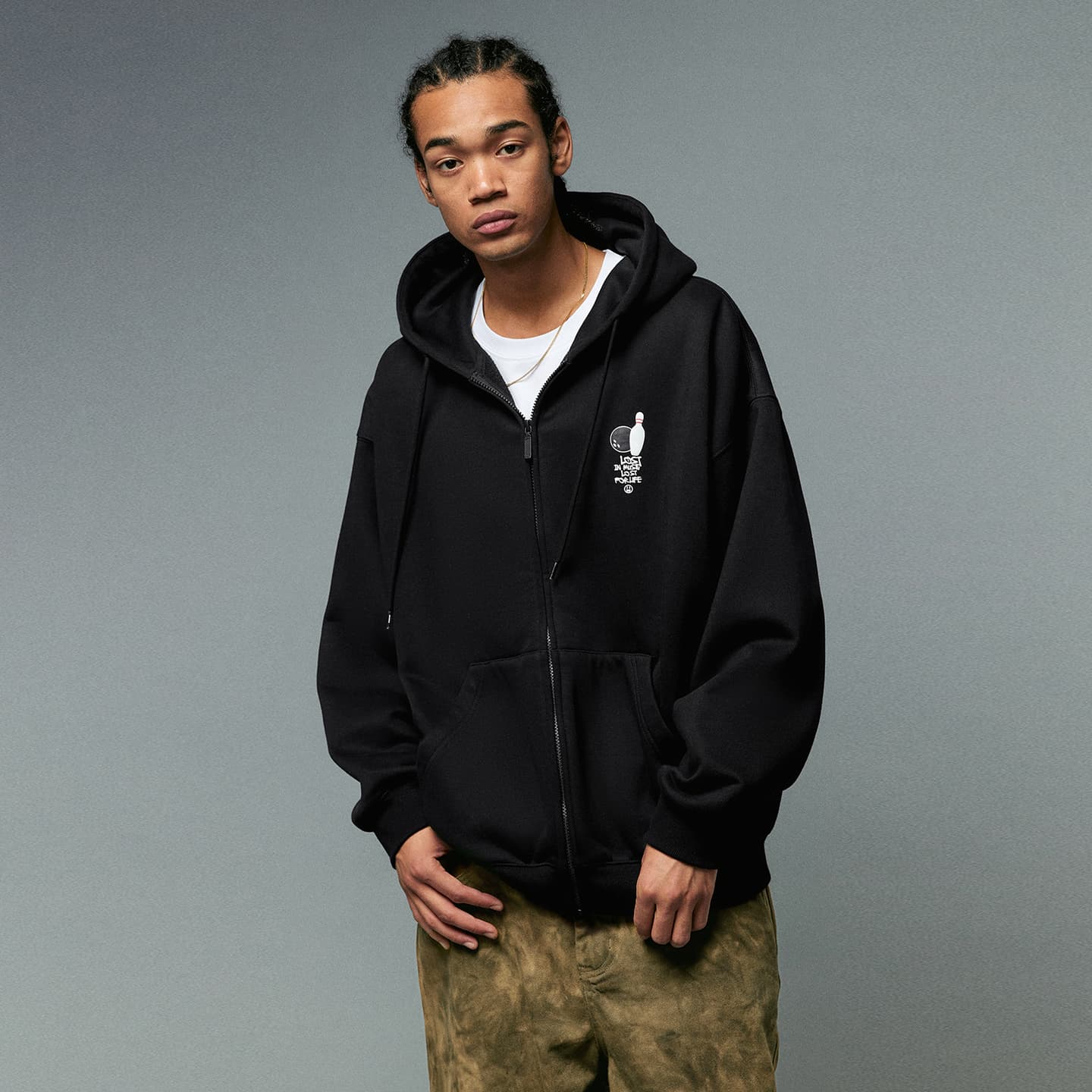 BEASTER Bowling Letter Print Hoodie