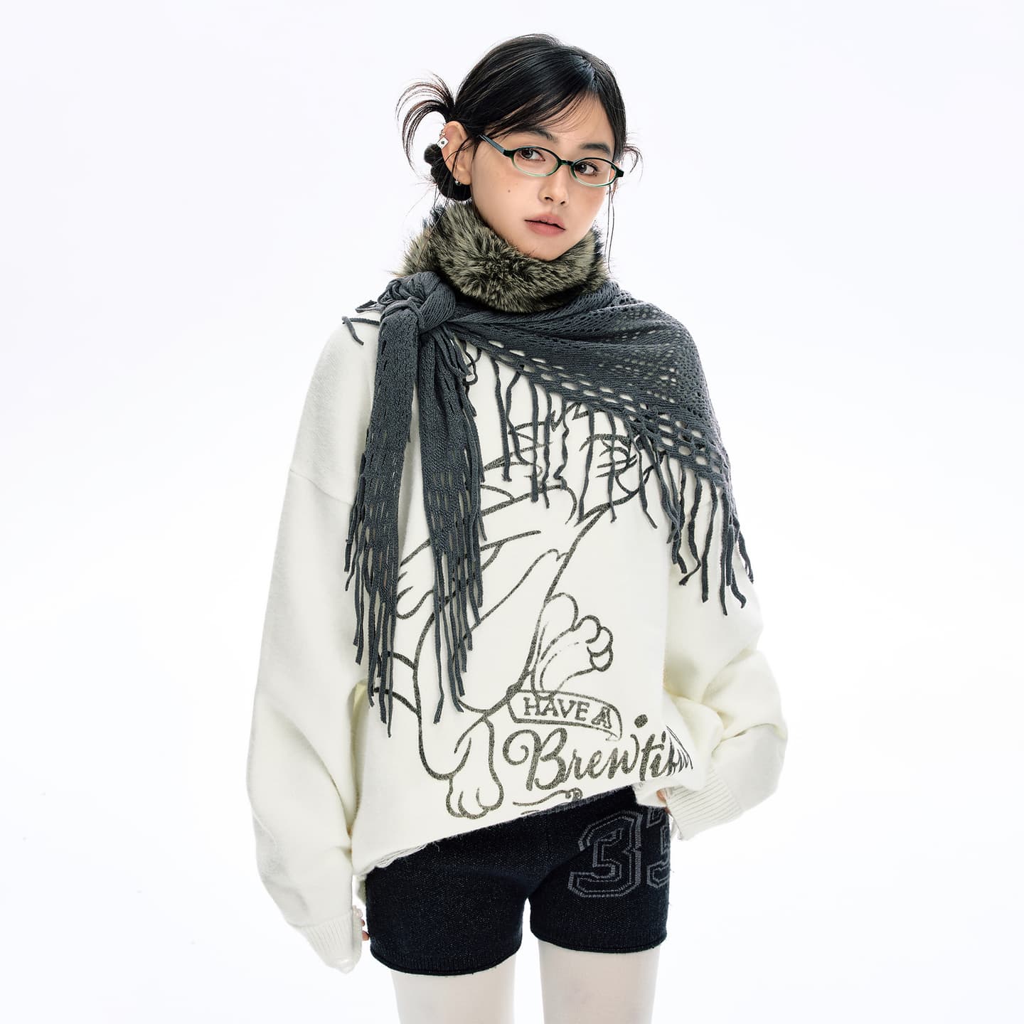 BJHG x Tom and Jerry Oversize Sweater