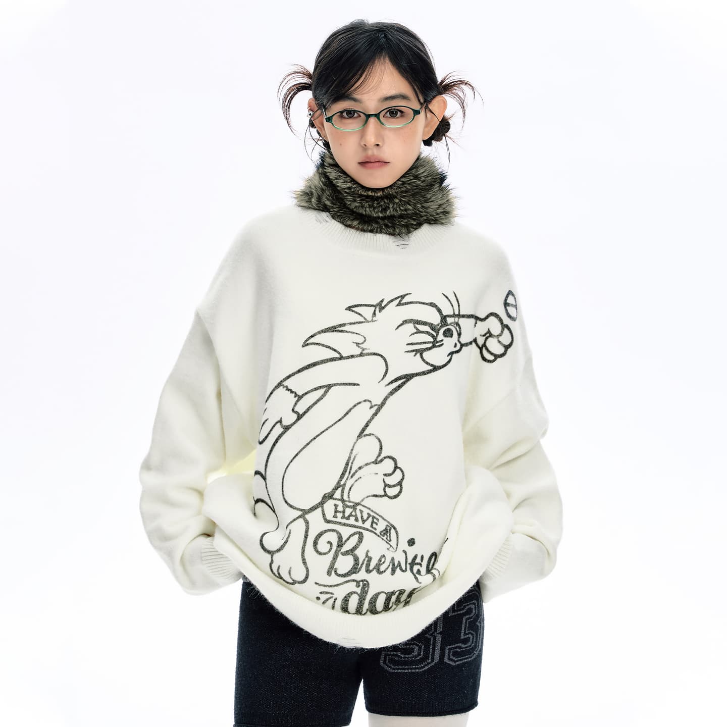 BJHG x Tom and Jerry Oversize Sweater