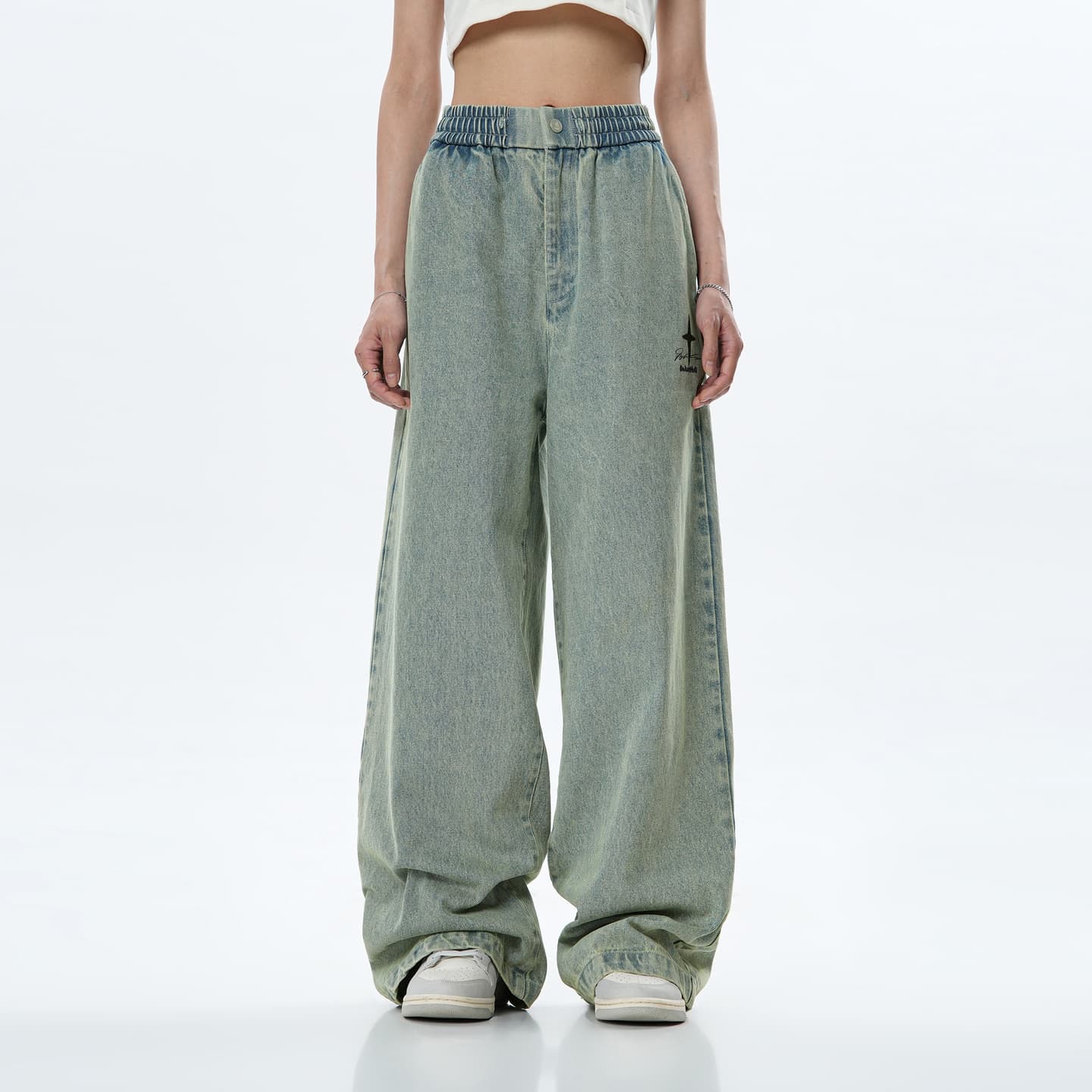 BJHG Vintage Star Print Jeans