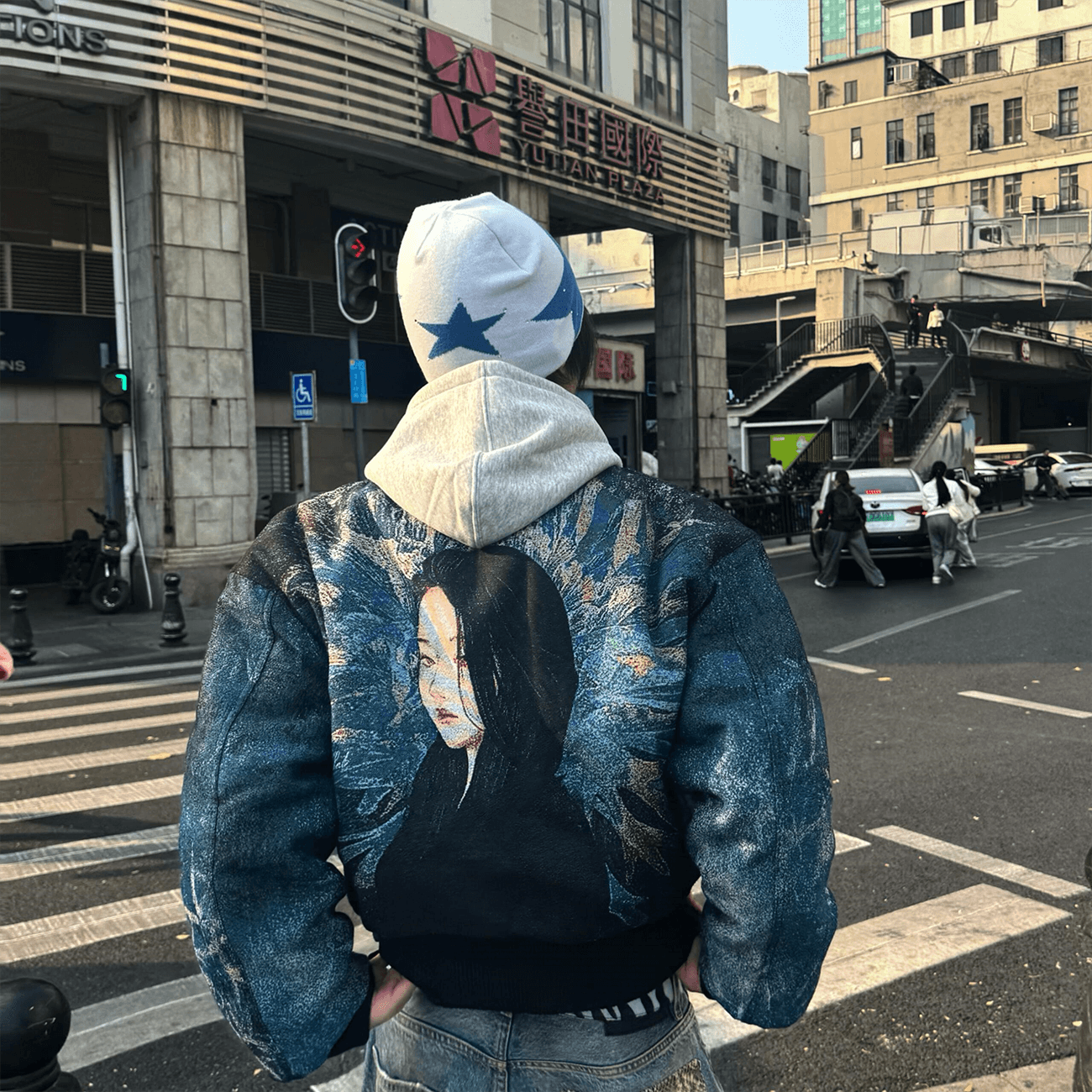 WANNA LAB FW25 Sea Monster Bomber Cotton Jacket
