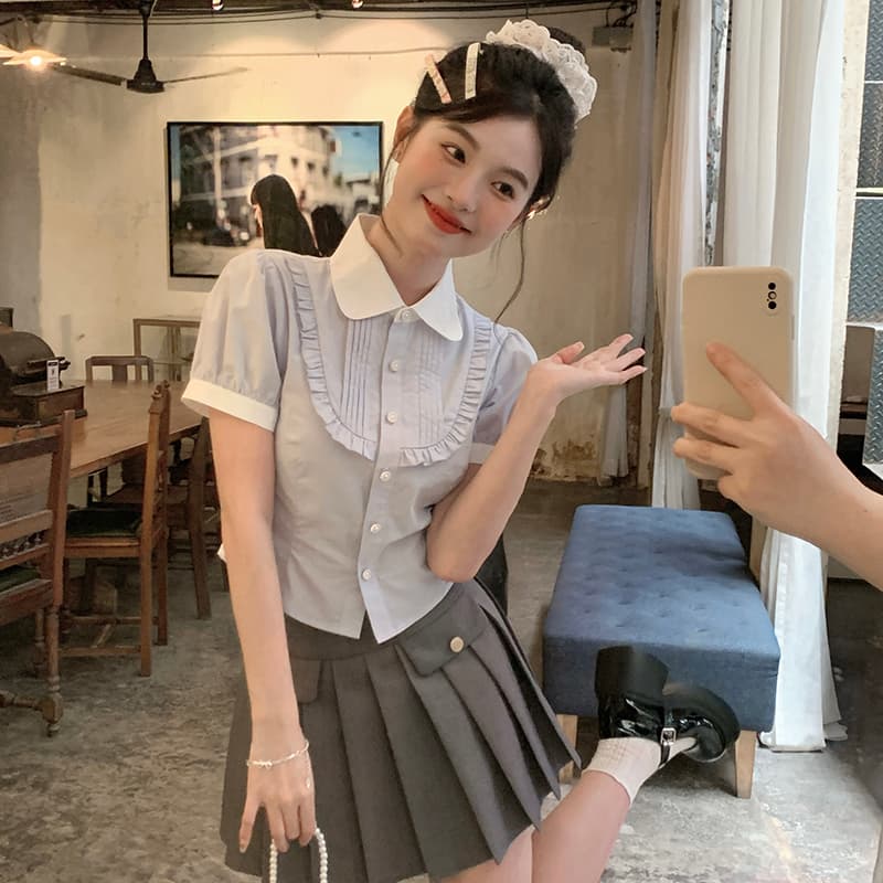 Dongjing Miu Skirt Gray