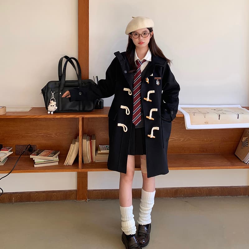 Dongjing Black Wool Coat