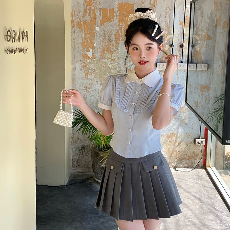 Dongjing Miu Skirt Gray