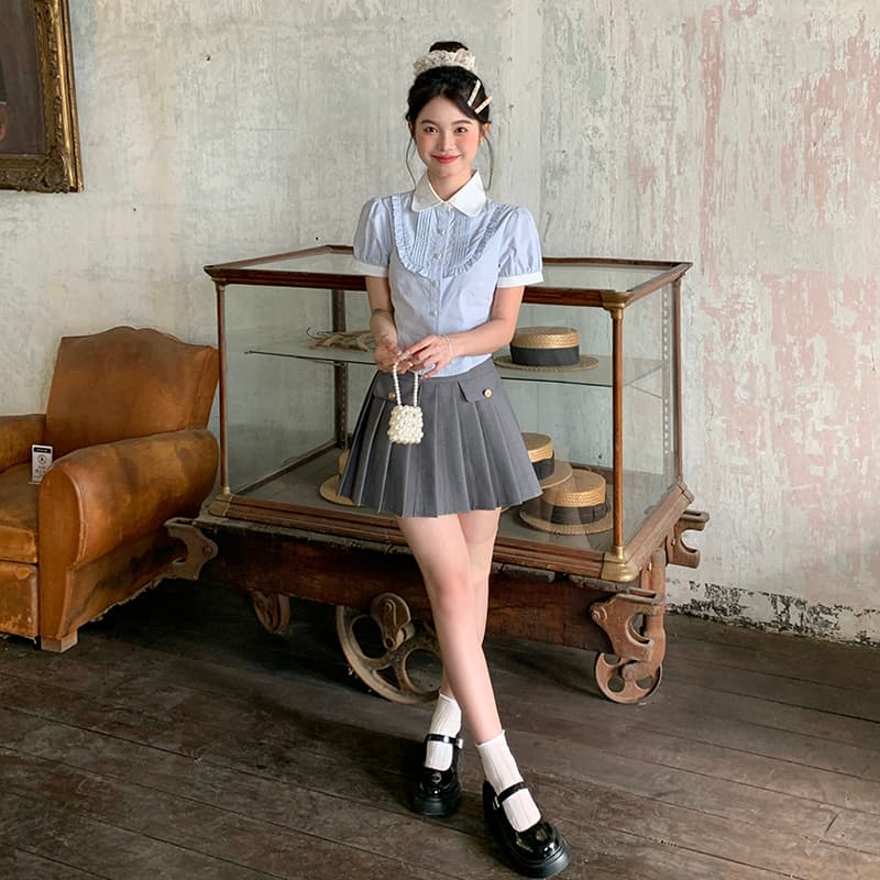 Dongjing Miu Skirt Gray