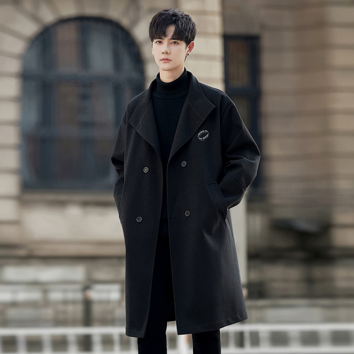 MEIPIN TANG Classic Double-Breasted Coat