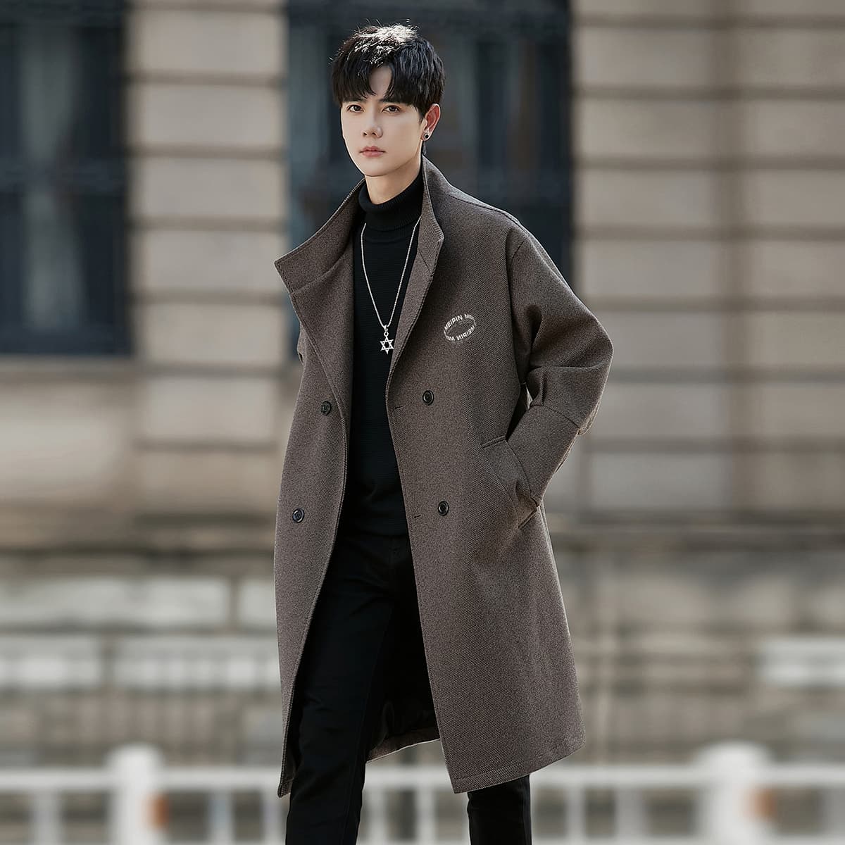 MEIPIN TANG Classic Double-Breasted Coat