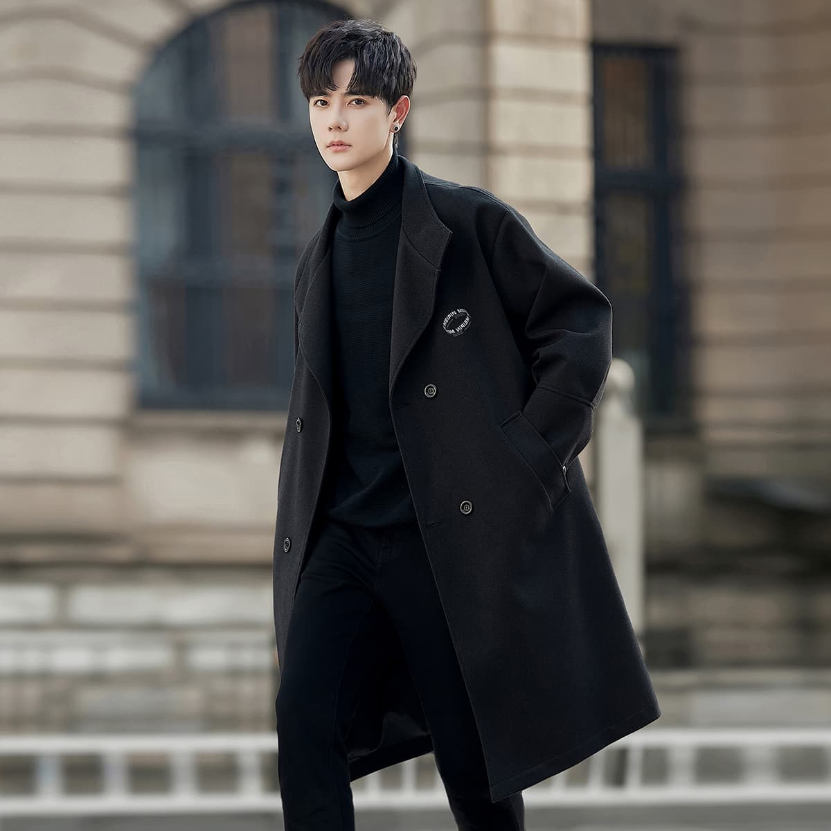MEIPIN TANG Classic Double-Breasted Coat